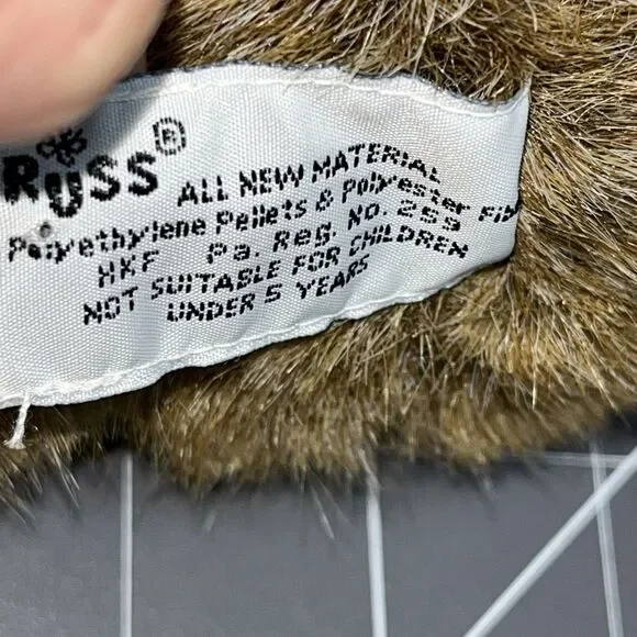 Russ Berrie “Jimby” Monkey Brown Monkey With Ribbon Bow VTG Stuffed Animal Toy - Picture 10 of 10